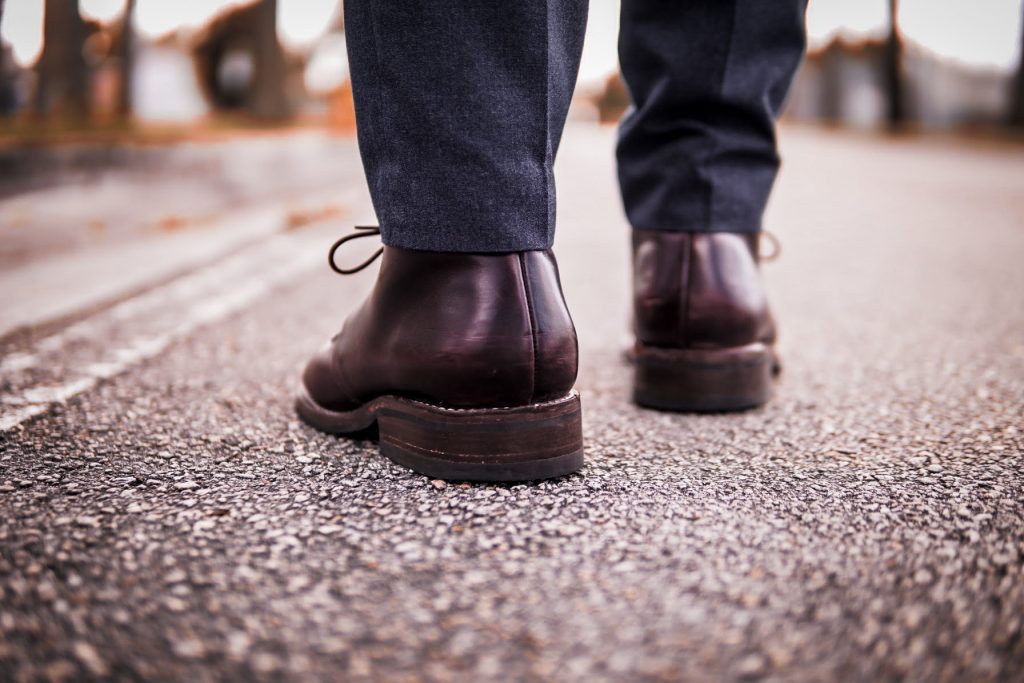 brown leather boots